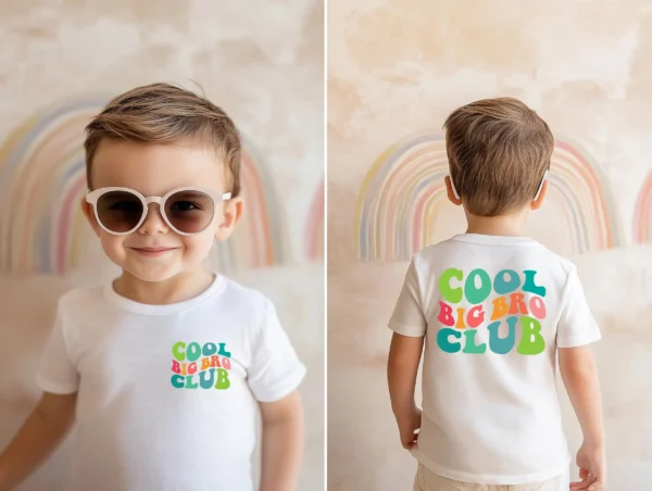 Großer Bruder T-Shirt.Cool Big Bro Club.Kinder Shirt mit Aufdruck.Geschenkidee.Geschwister Shirt für Jungen.Bruder Shirt.Geschenk zur Geburt – Bild 7