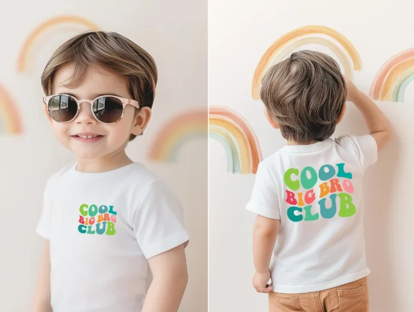 Großer Bruder T-Shirt.Cool Big Bro Club.Kinder Shirt mit Aufdruck.Geschenkidee.Geschwister Shirt für Jungen.Bruder Shirt.Geschenk zur Geburt – Bild 4