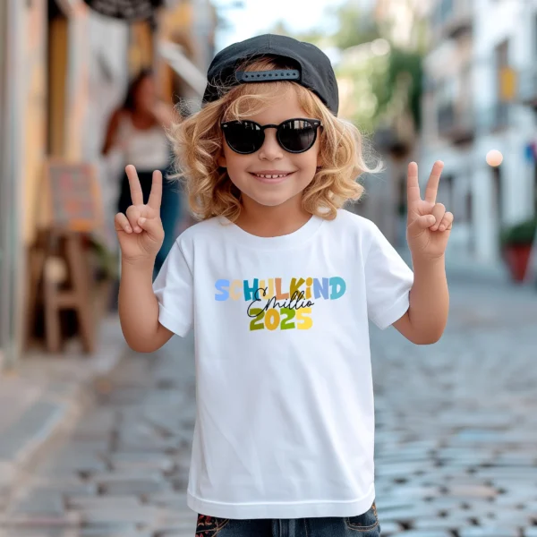 Einschulung T-Shirt Schulkind – Personalisiertes Shirt mit Namen – 1.Schultag Outfit Jungen Mädchen. Geschenk zum Schulanfang.Schulkind 2025 – Bild 6