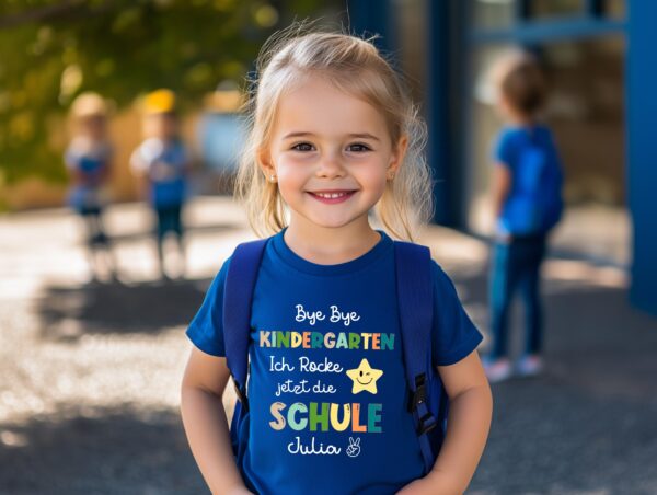 Schulkind T-Shirt individuell – Erster Schultag – Einschulungsgeschenk.Personalisiertes T-Shirt zum Schulanfang – Einschulung Geschenk. – Bild 5