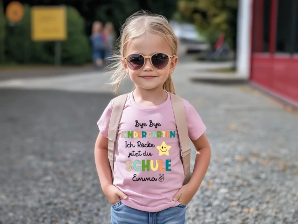 Schulkind T-Shirt individuell – Erster Schultag – Einschulungsgeschenk.Personalisiertes T-Shirt zum Schulanfang – Einschulung Geschenk. – Bild 9