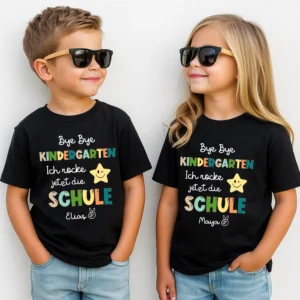 Schulkind T-Shirt individuell – Erster Schultag – Einschulungsgeschenk.Personalisiertes T-Shirt zum Schulanfang – Einschulung Geschenk.