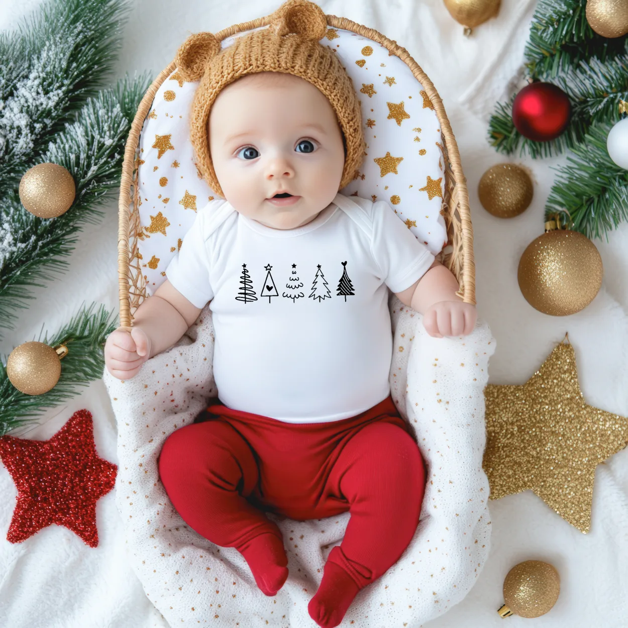 Festliche Familien Weihnachtspullover.Passende Weihnachtsoutfits für Geschwister.Familienpullover.Weihnachtsbaum Pullover.Weihnachtspulli. – Bild 12