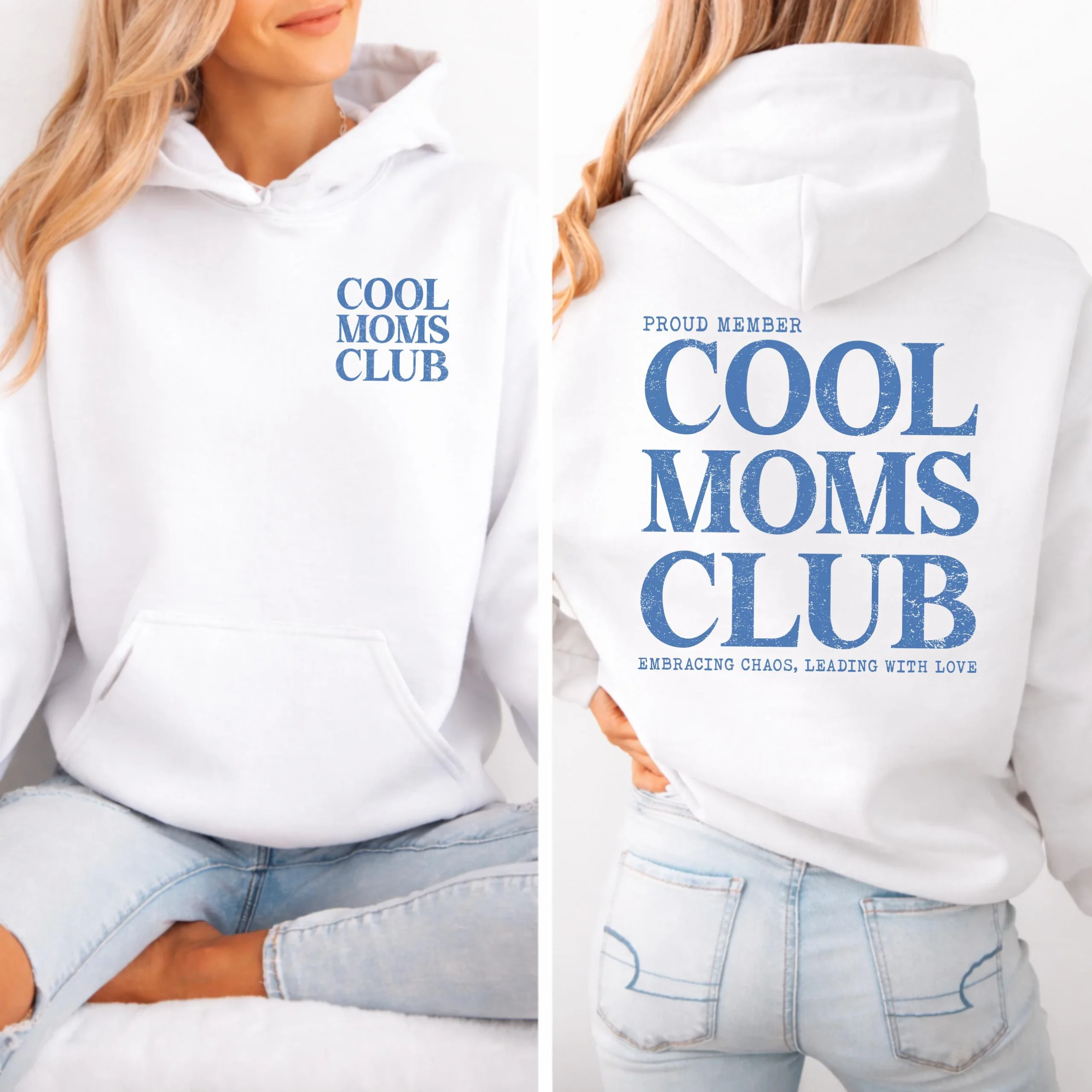 Cool Moms Club Mama Hoodie oder Sweatshirt, Damen Pullover, Geschenk für Mama, Muttertag, Mama Geburtstag, cozy Outfit.MOM Geschenkidee – Bild 7