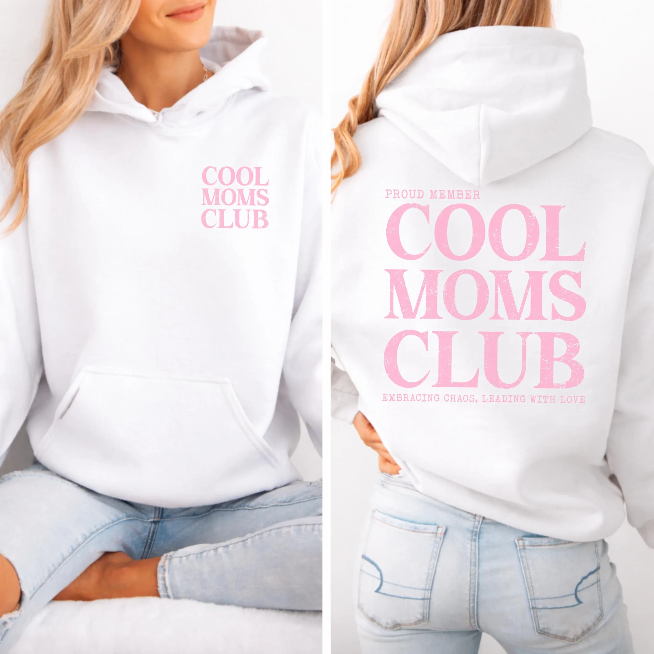 Cool Moms Club Mama Hoodie oder Sweatshirt, Damen Pullover, Geschenk für Mama, Muttertag, Mama Geburtstag, cozy Outfit.MOM Geschenkidee – Bild 6