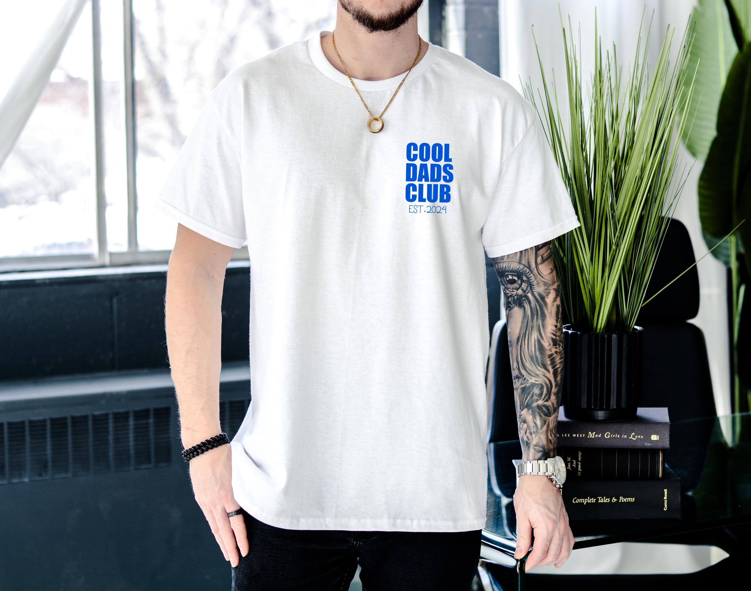 Cool Dads Club T-Shirt für Papa, personalisiert mit Kinder Geburtstagen, Herren Oversize Shirt, Vatertagsgeschenk.Papa Geburtstaggeschenke. – Bild 8