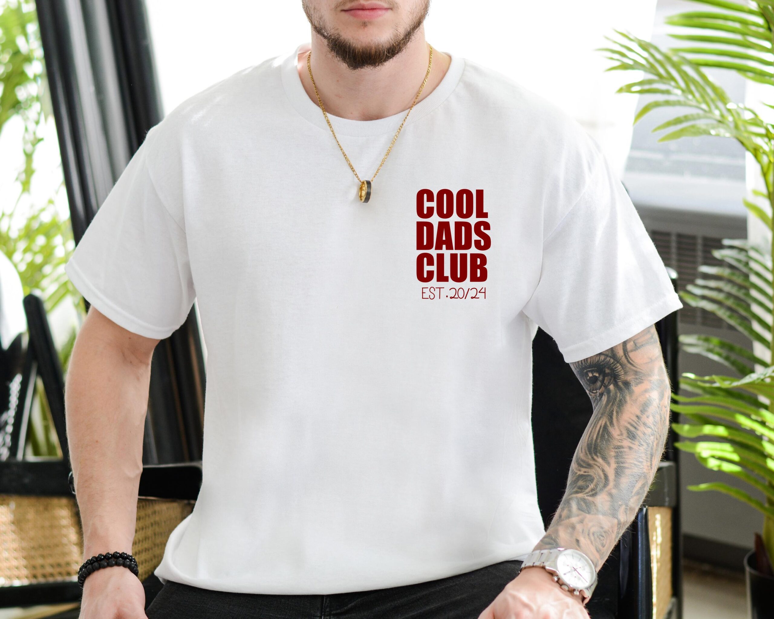 Cool Dads Club T-Shirt für Papa, personalisiert mit Kinder Geburtstagen, Herren Oversize Shirt, Vatertagsgeschenk.Papa Geburtstaggeschenke. – Bild 10