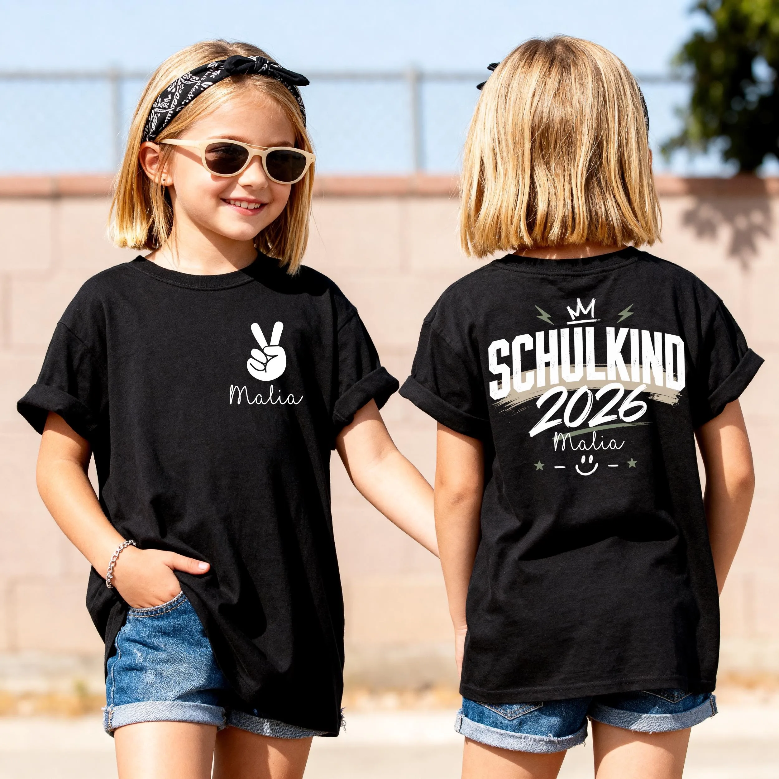 Erster Schultag 2026 T-Shirt Personalisiert, Kinder Shirt mit Name, Einschulung Geschenk, Schulanfang Outfit, Ich bin ein Schulkind – Bild 2