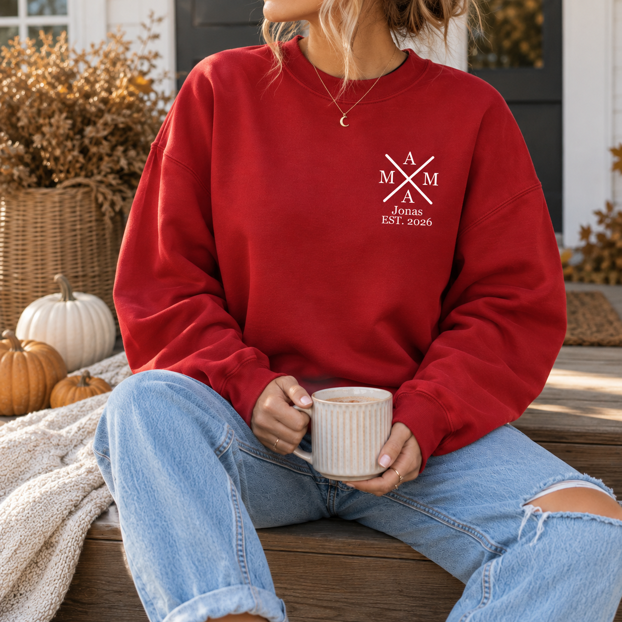 Personalisierter Mama Hoodie mit Kindernamen | Mutter Sweatshirt personalisiert | Initialen & Geburtsjahre | Geschenk für Mama – Bild 7
