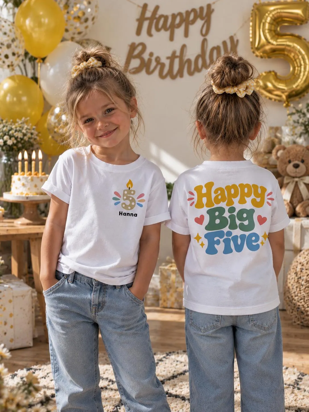 Sweatshirt Geburtstag Kind personalisiert – Pullover mit Name & Zahl – Geburtstagsoutfit 1 2 3 4 5 Jahre – T-Shirt,Babybody,Baby Body – Bild 3