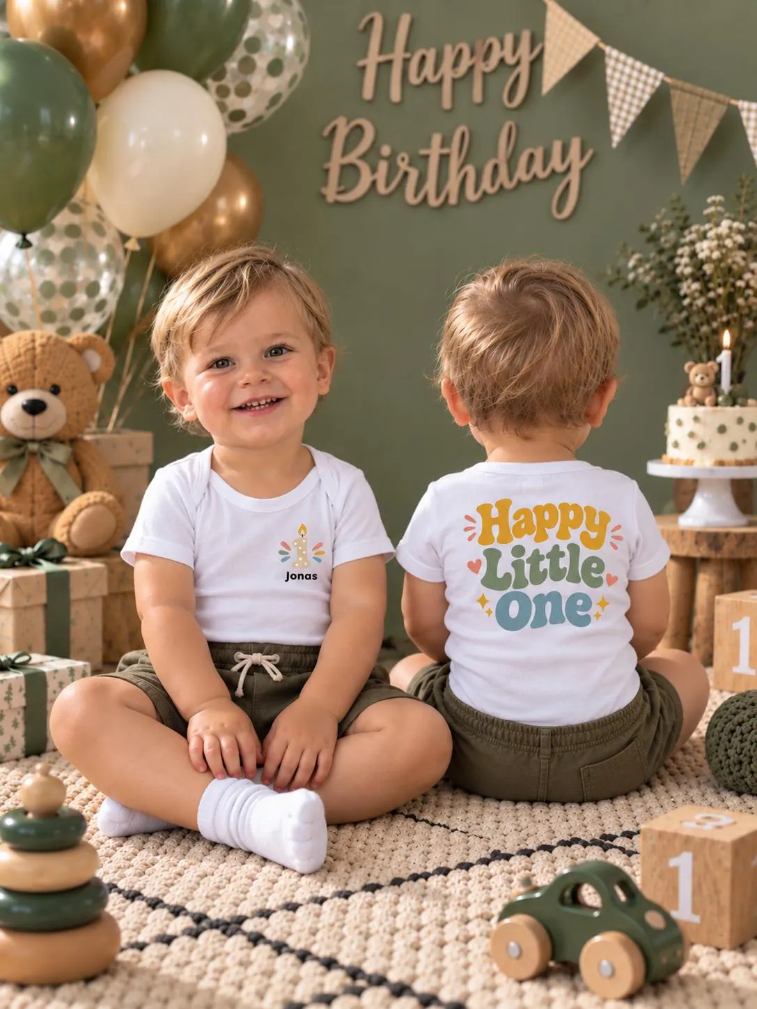 Sweatshirt Geburtstag Kind personalisiert – Pullover mit Name & Zahl – Geburtstagsoutfit 1 2 3 4 5 Jahre – T-Shirt,Babybody,Baby Body – Bild 5